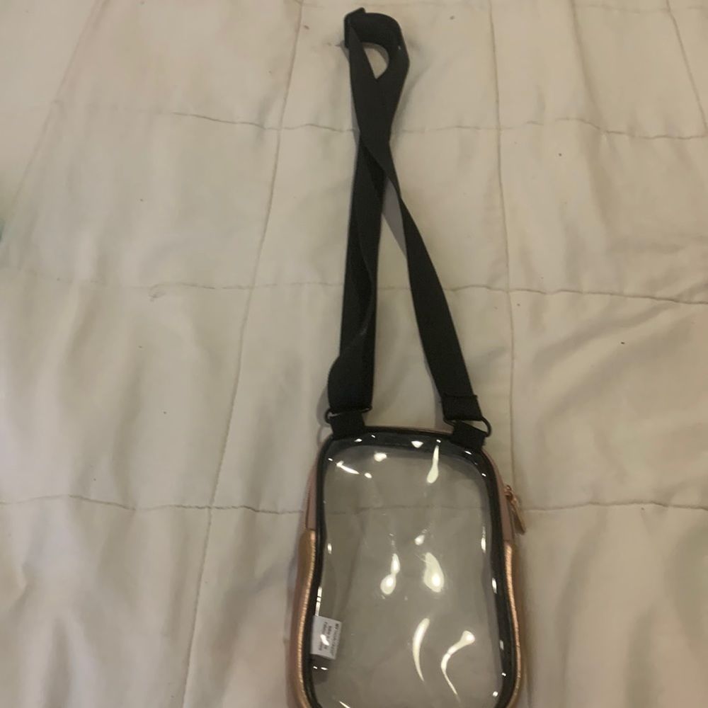 Clear cross body purse